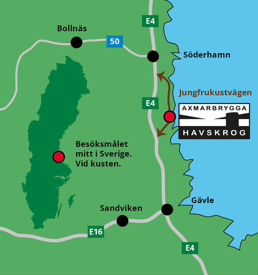 Axmar Brygga och bruket är fantastiskt fint att göra ett stopp på vägen genom Sverige.